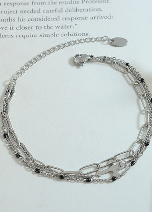 Titanium Steel Three-Layered Bracelet