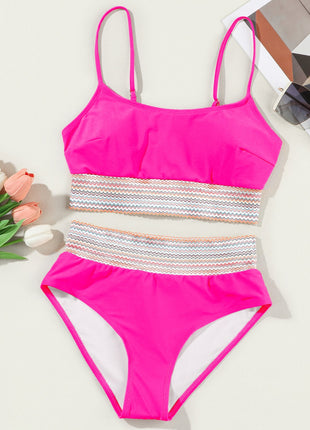 Scoop Neck Spaghetti Strap Two-Piece Swim Set