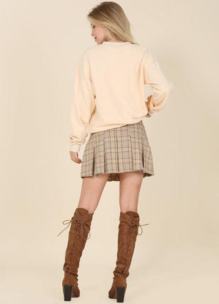Plaid pleated mini skirt - GypsyHeart