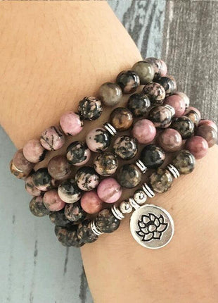 Mala Bead Stone Bracelet-Natural Gemstone - GypsyHeart