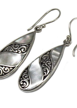 Shell & Silver Earrings - Teardrop - GypsyHeart