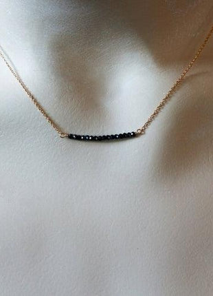 Black White Pearl Necklace | Black White Gem Necklace | Black Pearl - GypsyHeart
