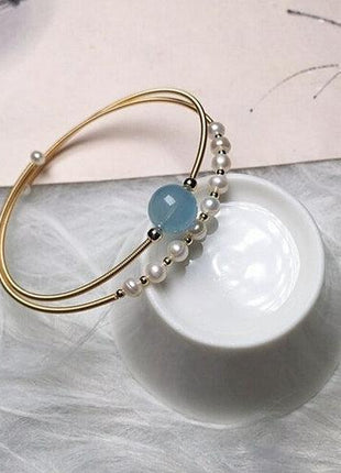 Natural Aquamarine Stone Bracelet - GypsyHeart