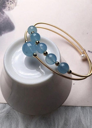 Natural Aquamarine Stone Bracelet - GypsyHeart