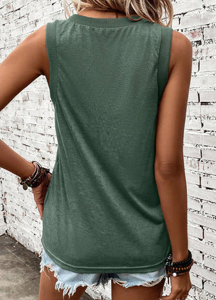 V-Neck Wide Strap Tank