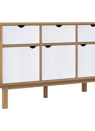 Sideboard OTTA Brown and White 44.9"x16.9"x28.9" Solid Wood Pine - GypsyHeart
