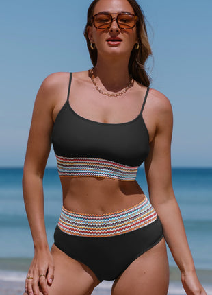 Scoop Neck Spaghetti Strap Two-Piece Swim Set