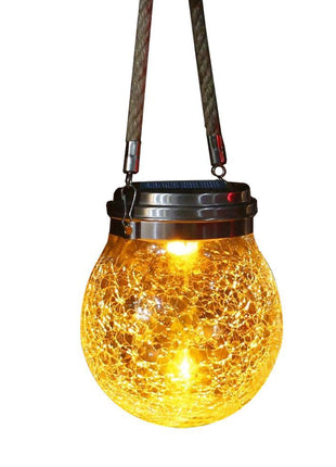Crackle Glass Globe Solar Light - 20 Strand Waterproof Lights - GypsyHeart
