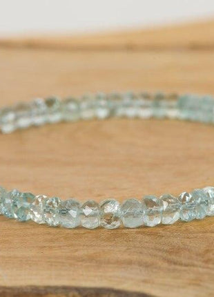 Aquamarine Bracelet - March Birthstone - Delicate Jewelry - Handmade - GypsyHeart