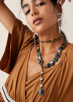 Gorgeous Gemstone Vintage Necklace - GypsyHeart