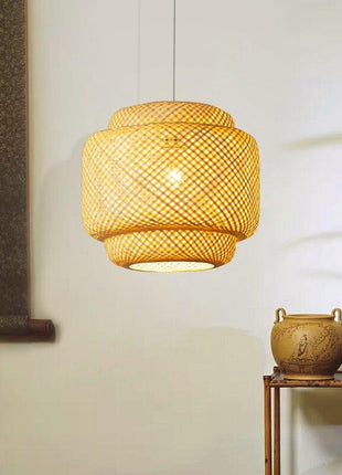 Bamboo Pendant Light - Handmade Bamboo Hanging Lamp - GypsyHeart