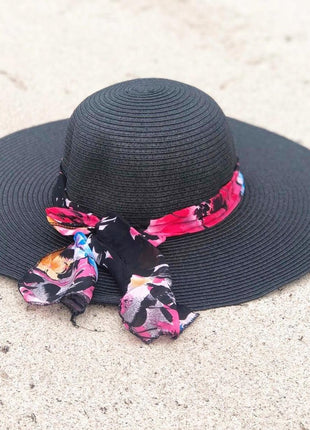 ‘Feel the Heat’ Black Scarf Sun Hat - GypsyHeart