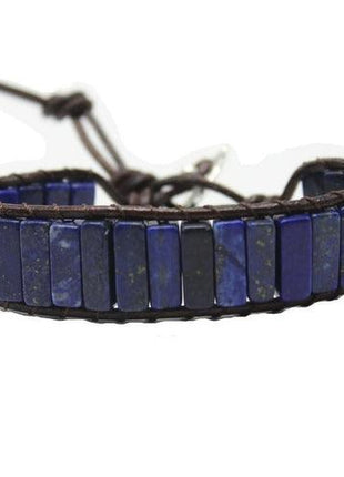 Adjustable Leather Bracelet Natural Gems | Natural Gem Leather Jewelry - GypsyHeart