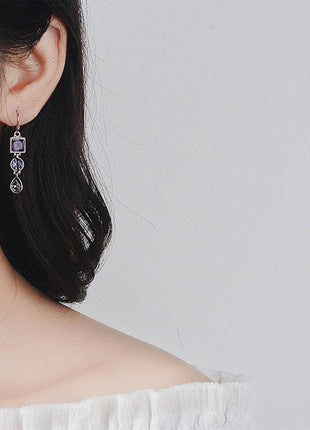 Silver 925 Earring Amethyst Gemstones - GypsyHeart