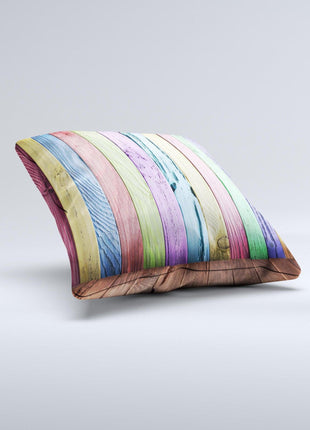 Light Color Planks Ink-Fuzed Decorative Throw Pillow - GypsyHeart