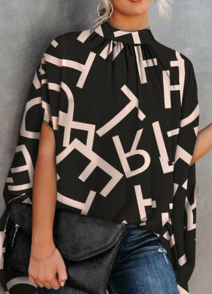 Fashion Print Split Batwing Sleeve Top - GypsyHeart