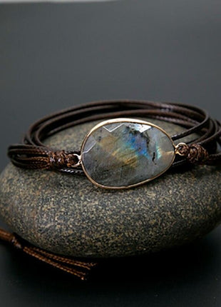 Labradorite Natural Stone Wrap Bracelet - GypsyHeart