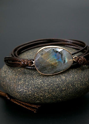 Labradorite Natural Stone Wrap Bracelet - GypsyHeart