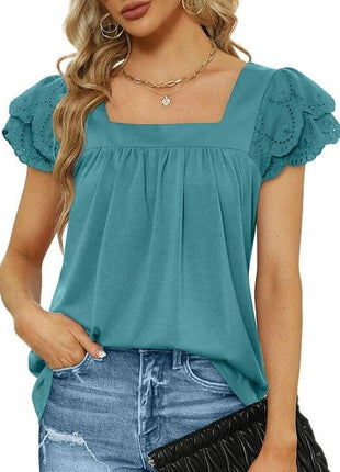 Summer Double-Layer Lace Short Sleeve Top - GypsyHeart