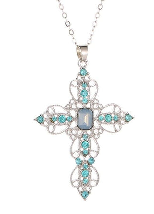 Cross Necklace with Gemstones - GypsyHeart