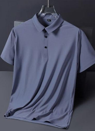 Top Grade Summer Solid Color Polo Shirts Men Lapel Business Casual - GypsyHeart