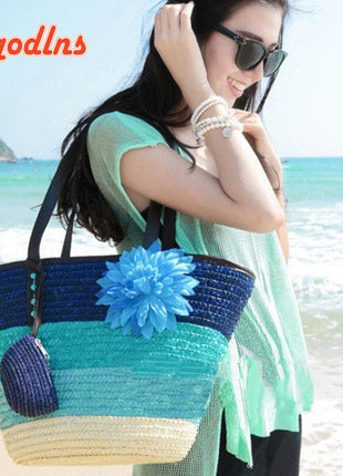 Beach Bag Summer Big Straw Bags Handmade Woven | Beach Tote Bags Women - GypsyHeart
