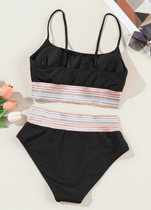 Scoop Neck Spaghetti Strap Two-Piece Swim Set