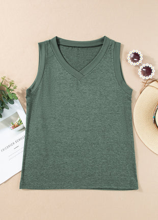 V-Neck Wide Strap Tank