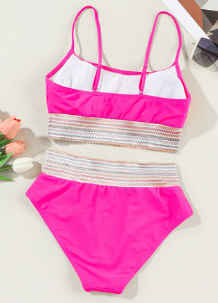 Scoop Neck Spaghetti Strap Two-Piece Swim Set