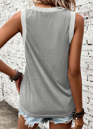 V-Neck Wide Strap Tank