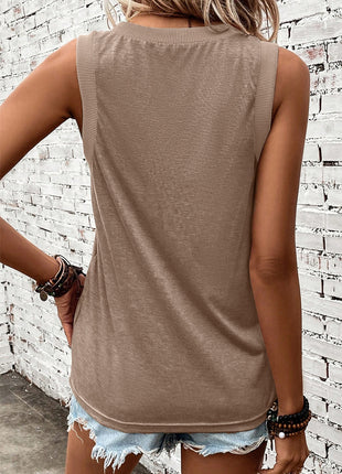 V-Neck Wide Strap Tank