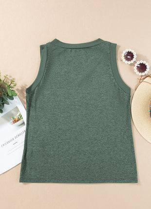 V-Neck Wide Strap Tank