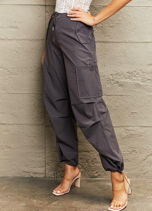 Drawstring Waist Joggers with Pockets Comfy and Flattering - GypsyHeart