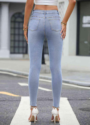 Raw Hem Skinny Jeans - GypsyHeart