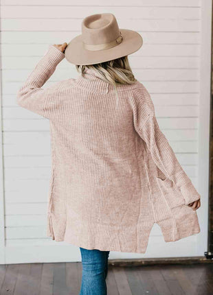 High-Low Open Front Cardigan with Pockets - GypsyHeart
