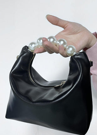 Leather & Pearl Handbag - GypsyHeart