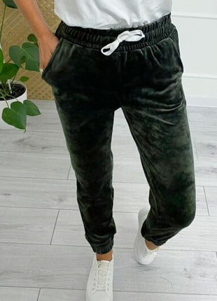Wide Waistband Drawstring Cropped Joggers