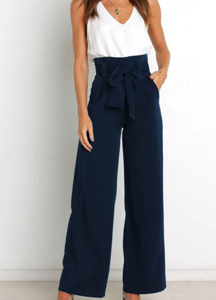 Tie Front Paperbag Wide Leg Pants - GypsyHeart