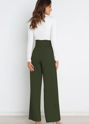 Tie Front Paperbag Wide Leg Pants - GypsyHeart