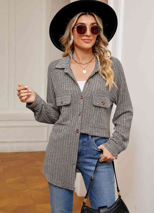 Button Down Collared Shacket