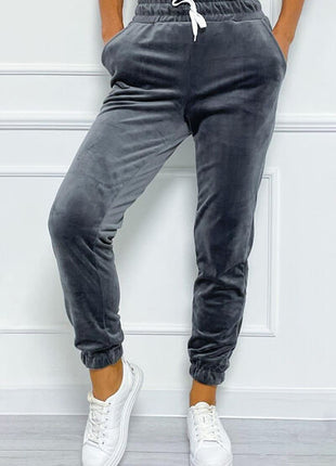 Wide Waistband Drawstring Cropped Joggers