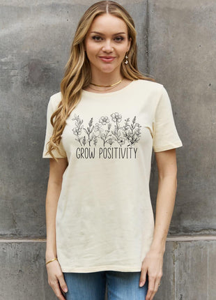 Simply Love GROW POSITIVITY Graphic Cotton Tee - GypsyHeart