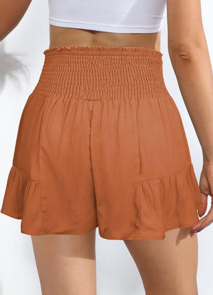 Smocked Tie-Front High-Rise Shorts - GypsyHeart