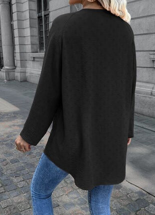 Button Up V-Neck Long Sleeve Shirt