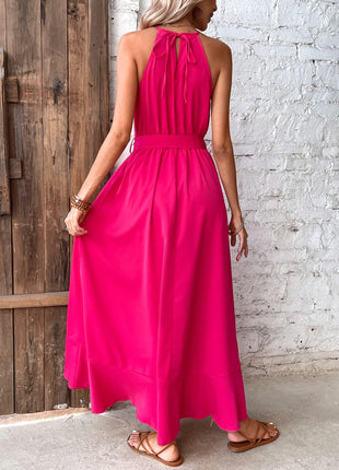 Grecian Belted Elegant Sleeveless Dress - GypsyHeart