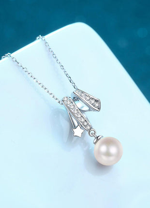 Give It a Chance - Pearl Pendant Chain Necklace - GypsyHeart