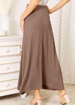 Double Take Soft Rayon Drawstring Waist Maxi Skirt Rayon - GypsyHeart
