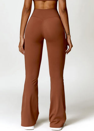 Twisted High Waist Active Pants with Pockets