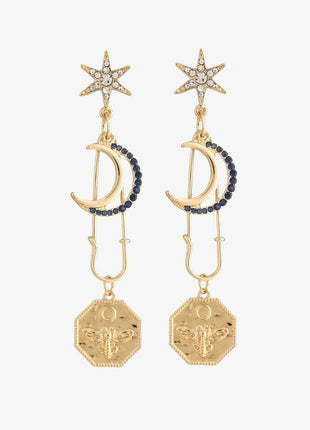 Gold Moon and Star Drop 5-Pair Earrings - GypsyHeart