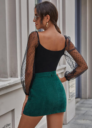 Ribbed Back Pocket Skirt - GypsyHeart